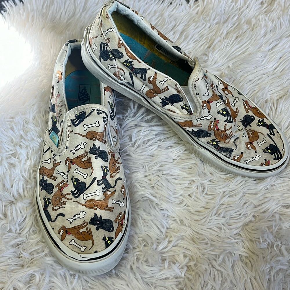 Simpsons dog cat VANS shoes juniors 5 ladies 7